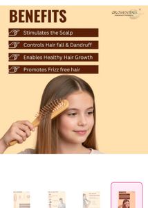 Wooden Handle Hair Brush