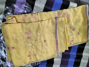 yellow saree