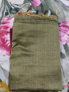 Beautiful Green khan Saree with Red Border