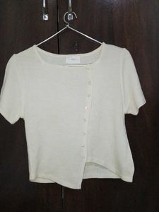 Cream crop top