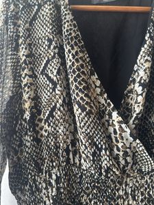 Stylish Snake Print Mini Dress (Primark, size M)