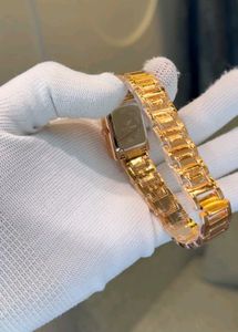Rose Gold Crystal Embellished Watch