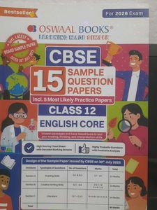 Oswaal CBSE Class 12 English Core Sample Papers