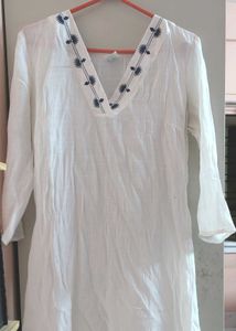 COTTON WHITE BIKINI COVER UP/KURTI 🤍🪷