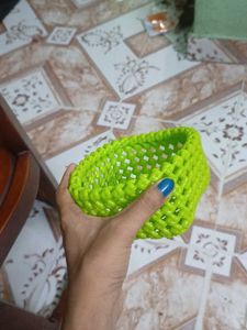 Handmade Decorative Green Basket