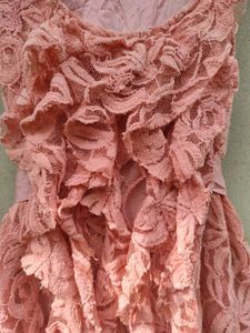 Vintage Y2k Pink Lace Ruffle Tank Top