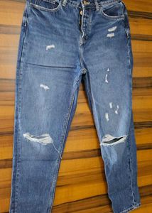 Blue Ripped Denim Jeans