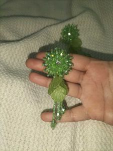 Exquisite Green Floral Drop Earrings