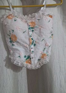 Floral Lace Corset Top