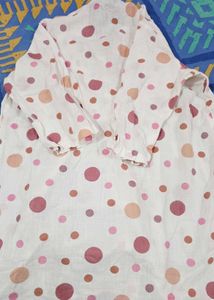 White Polka Dot Kurta (unused)