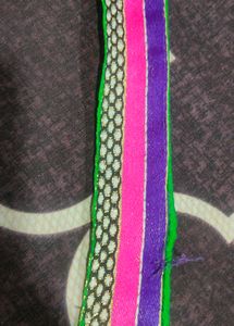 multicolore light weight thin  saree lace