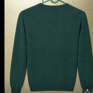 Men's Green V-Neck Sweater