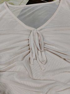 Savana Nude Colour Net Top