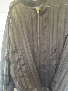 Sheer Black Bomber Jacket