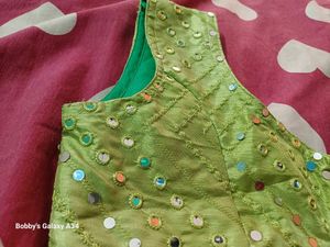 Organza Fabric Saree With Stitched Designer Blouse