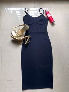 h&amp;m Chic Black Corset Mini Dress