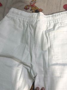 100% linen White  Pants best quality tailored