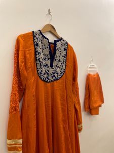 Salwar In Orange / Kurti / Anarkali