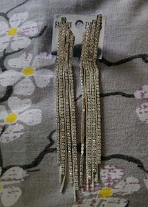Sparkling Rhinestone Tassel Earrings