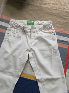 white Colored Jeans