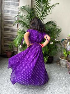 Beautiful Purple Bandhani Print Lehenga Set