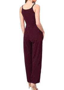Stylish Burgundy Jumpsuit size L