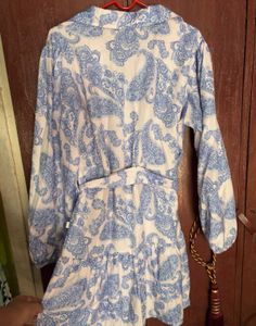 Blue Paisley Print Kurta