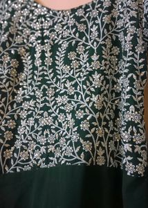 Green Embroidered Ethnic Gown