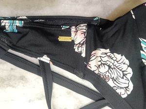 floral print black padded  bra