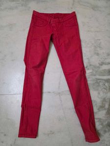 Two-Way Reversible Red Pants-LeeCooper