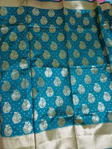 Elegant Teal Banarasi Silk Saree