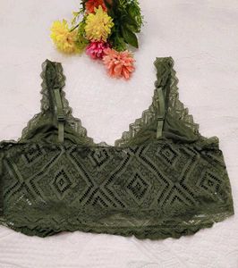 Green Lace humkemoller brallet top
