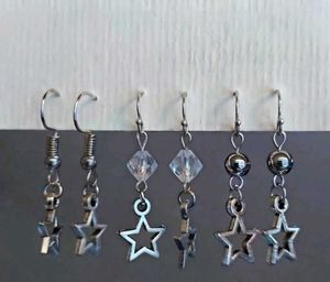 7 pairs of Y2K Heart + star earrings