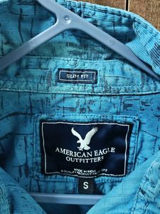 Blue Patterned Casual Shirt