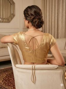 Elegant Gold Silk Blouse