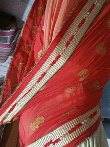 beautiful red saaree