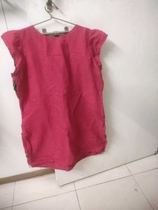 Embellished Pink Kurta with beautiful golden borde