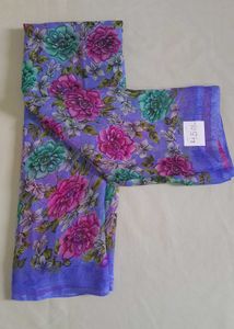 Lavender color Floral Print saree