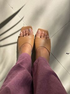 Tan Heeled Sandals