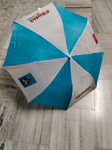 blue & white umbrella