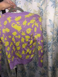 Purple &amp; Yellow Knit Sweater