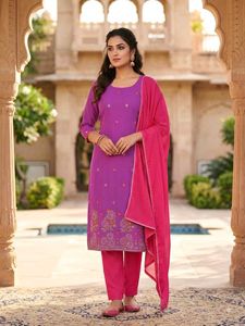 Beautiful Purple Kurta Set with Dupatta
