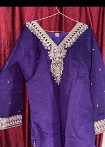 Embellished Purple Kurta