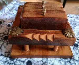 Wooden Coaster Set with Holder