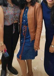 Blue Denim Button-Up Dress
