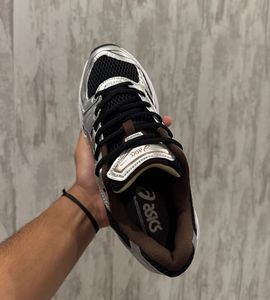 Asics Gel Kayano 14 Silver &amp; Black Sneakers