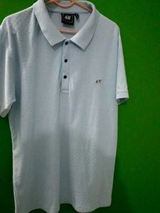 Light Blue H&M Polo Shirt stylish.