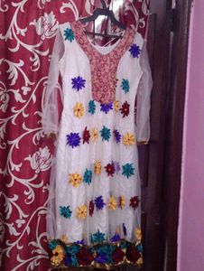 Elegant Floral Embroidered gown