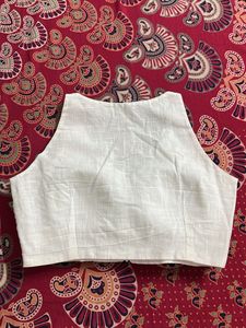 White Sleeveless Blouse