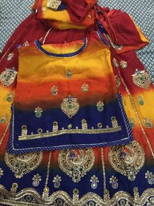Embroidered Ombre rajputi poshak